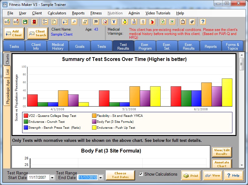 Fitness Maker Screen 2